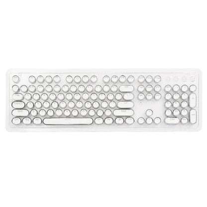 104 Keys Retro Round Keycaps Double Shot DIY Typewriter Keycap for Backlit Mechanical Keyboard Circular