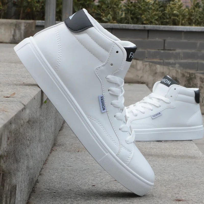 Men's Casual Skateboarding High Top Sneakers Sport Tennis Shoes Breathable Walking Street Shoes Men's Sneakers