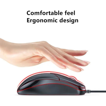 Ergonomic USB Mouse Wired 1200 DPI Optical 3 Buttons Wired Gaming Mouse Office Mice For Laptops Desktop Computer Mouse