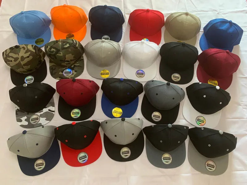 Cap Plain Snapback-kasket til voksne – Hip Hop-baseballkasket til mænd og kvinder – udendørs fritidskasket