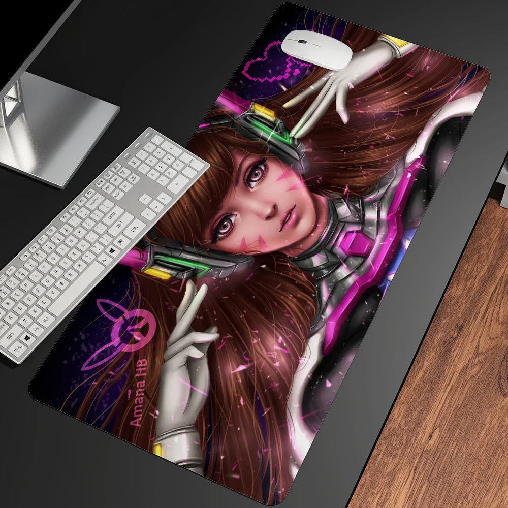 XXL Gaming Anime Mouse Pad Large Mouse Mat Girl Keyboard Computer PC  Edge Desk Mat For Overwatch/cs Go Gamer Mousepad