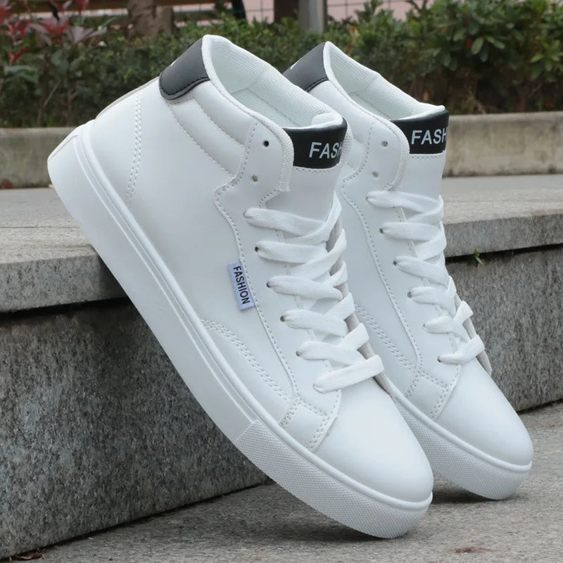 Men's Casual Skateboarding High Top Sneakers Sport Tennis Shoes Breathable Walking Street Shoes Men's Sneakers