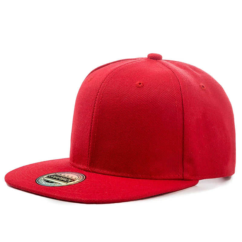 Cap Plain Snapback-kasket til voksne – Hip Hop-baseballkasket til mænd og kvinder – udendørs fritidskasket