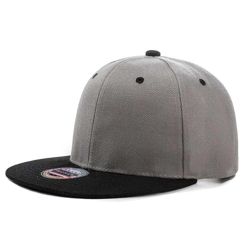 Cap Plain Snapback-kasket til voksne – Hip Hop-baseballkasket til mænd og kvinder – udendørs fritidskasket
