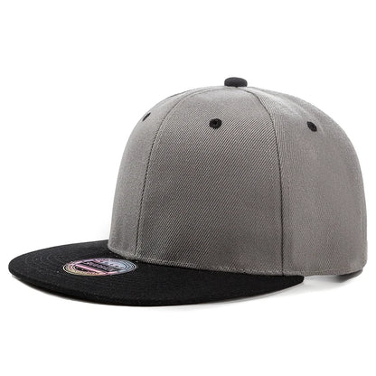 Cap Plain Snapback-kasket til voksne – Hip Hop-baseballkasket til mænd og kvinder – udendørs fritidskasket