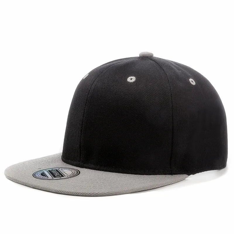Cap Plain Snapback-kasket til voksne – Hip Hop-baseballkasket til mænd og kvinder – udendørs fritidskasket