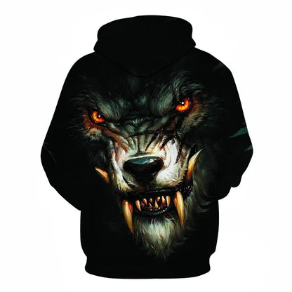 Cool Space Galaxy Wolf Hoodie Hoodies Men Bright Wolf Fashion Handsome Wolf Hoodies Spring Autumn Pullovers Sweatshirts Sweat