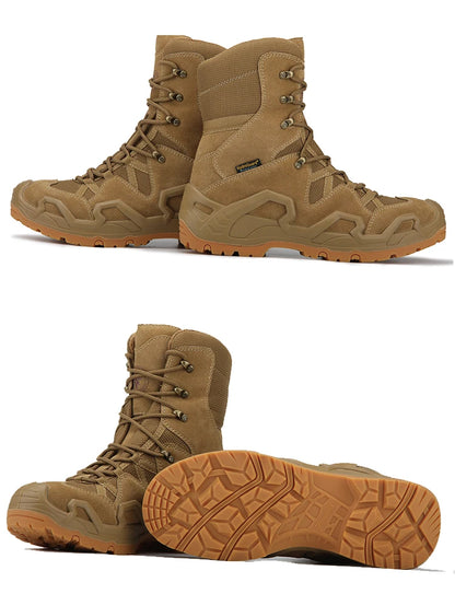 ROCKROOSTER Hiking shoes Men waterproof hunting Boots Tactical Desert Combat Boots trekking Ankle mountian cow Leather Sneakers