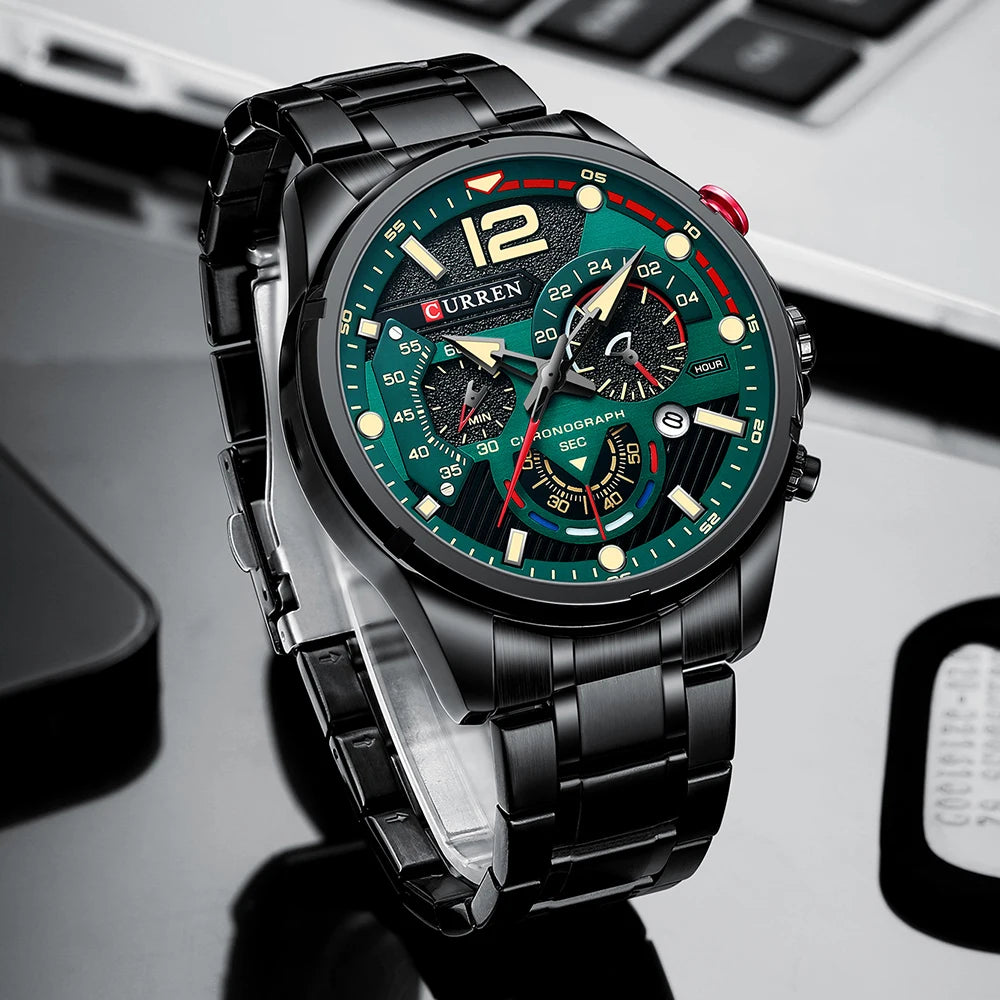New Watches for Men Top Luxury Brand CURREN Quartz Men’s Watch Sport Waterproof Wrist Watches Chronograph Date Relogio Masculino