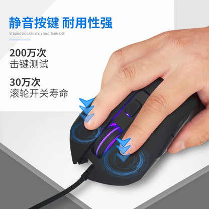 Színes, világító USB-C némítógombos egér Type-C notebookhoz – gamer egér