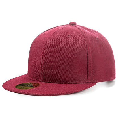 Cap Plain Snapback-kasket til voksne – Hip Hop-baseballkasket til mænd og kvinder – udendørs fritidskasket
