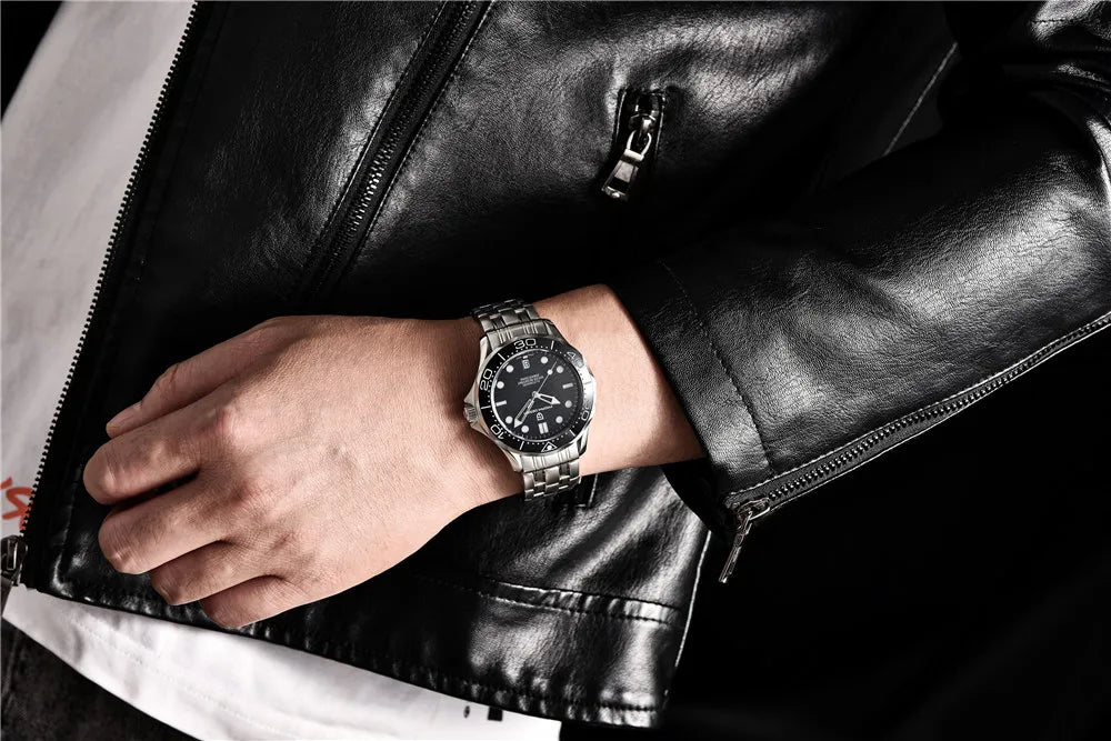 PAGANI DESIGN 2026 New V2 Waves 200M Orologio da immersione da uomo, automatico di lusso, con cristallo zaffiro AR