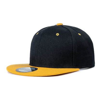 Cap Plain Snapback-kasket til voksne – Hip Hop-baseballkasket til mænd og kvinder – udendørs fritidskasket