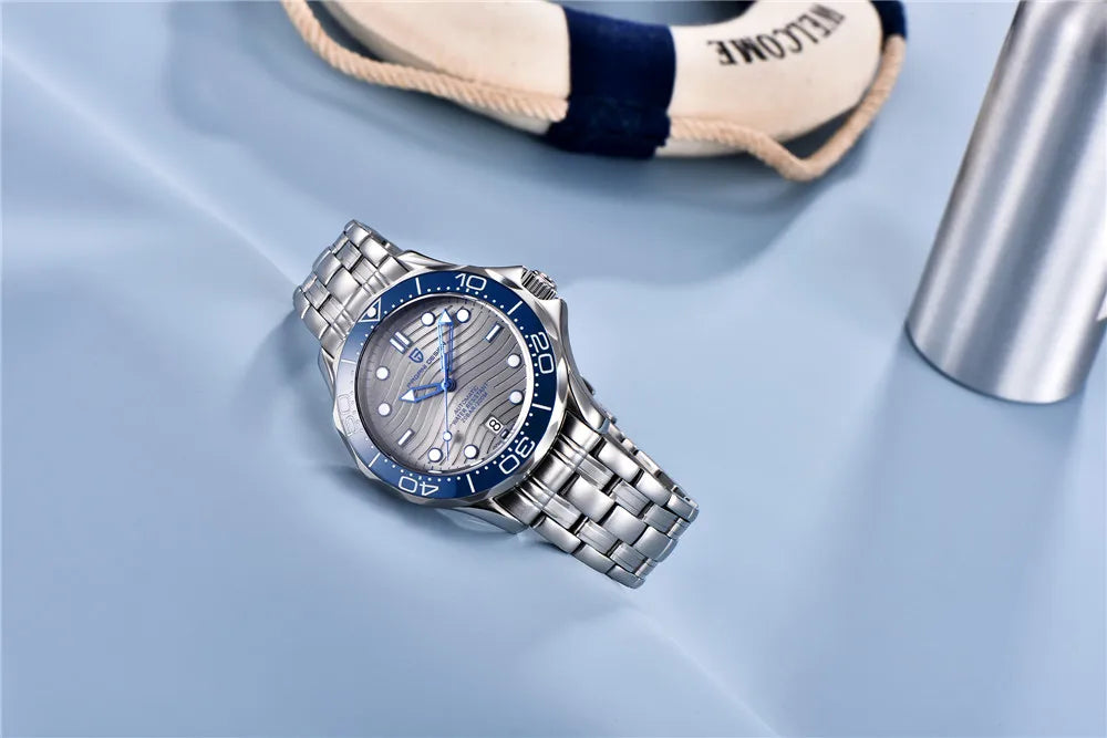 PAGANI DESIGN 2026 New V2 Waves 200M Orologio da immersione da uomo, automatico di lusso, con cristallo zaffiro AR