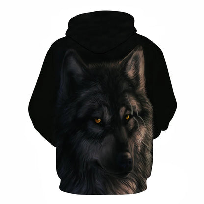 Cool Space Galaxy Wolf Hoodie Hoodies Men Bright Wolf Fashion Handsome Wolf Hoodies Spring Autumn Pullovers Sweatshirts Sweat