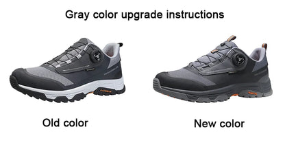HUMTTO Waterproof Hiking Shoes Mountain Trekking Boots Black Camping Sneakers for Men Safety Climbing Sport Tactical Mens Shoes