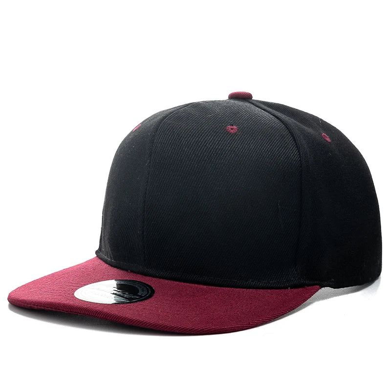 Cap Plain Snapback-kasket til voksne – Hip Hop-baseballkasket til mænd og kvinder – udendørs fritidskasket