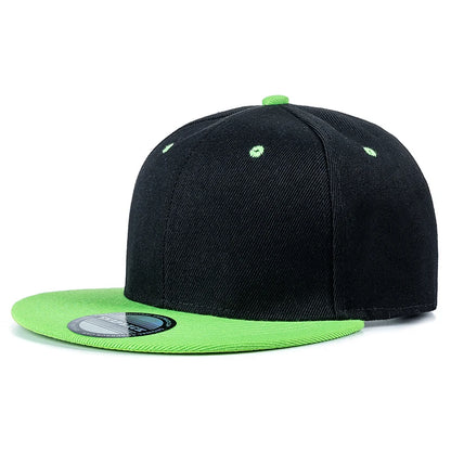 Cap Plain Snapback-kasket til voksne – Hip Hop-baseballkasket til mænd og kvinder – udendørs fritidskasket