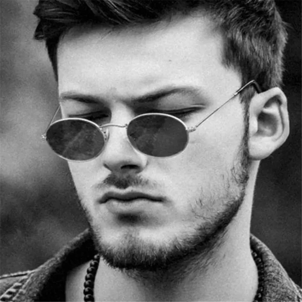 Women Female Oval Sunglasses Eyewear Driver Goggles Gold Small Retro Vintage Sexy Round Sunglasses Frame Cycling Accessories