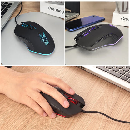 Színes, világító USB-C némítógombos egér Type-C notebookhoz – gamer egér