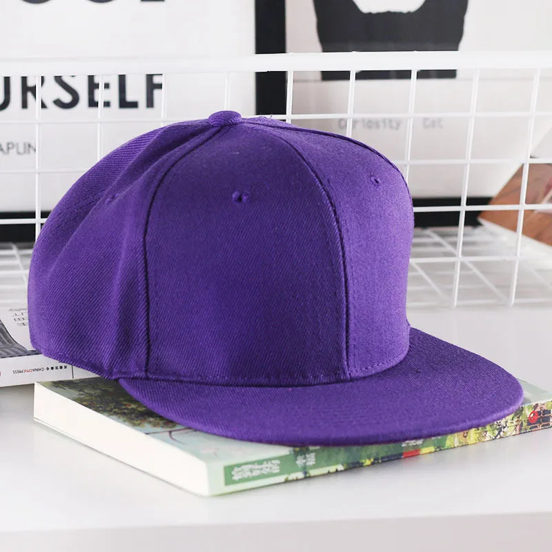 Casquette hip-hop unie pour homme, casquette snapback, casquettes de baseball pour femme, casquettes à visière plate ajustable, visières unies, pour garçons et filles, danse de rue