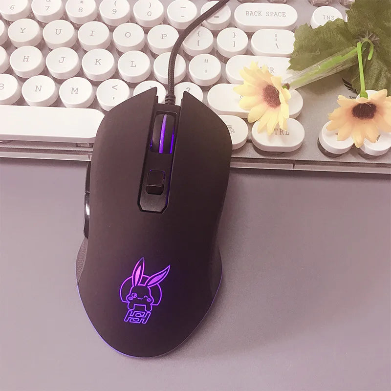 Színes, világító USB-C némítógombos egér Type-C notebookhoz – gamer egér