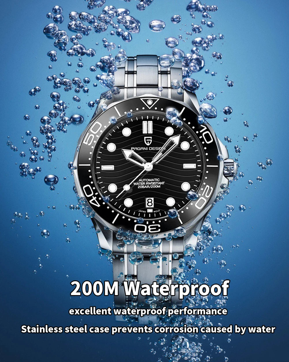 2022 New PAGANI DESIGN 1685 Men's Watches Mechanical Wristwatch for men Automatic watch men Japan NH35A 20Bar Dive Clock