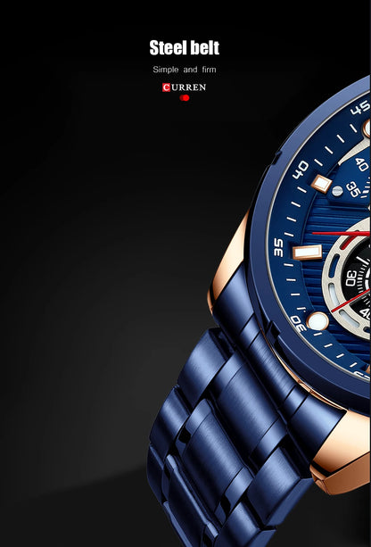 New Watches for Men Top Luxury Brand CURREN Quartz Men’s Watch Sport Waterproof Wrist Watches Chronograph Date Relogio Masculino