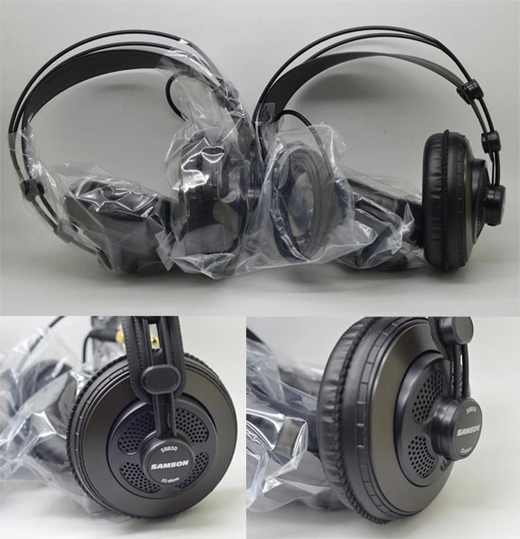 Samson SR850 Professional Studio Reference Headphones – Semi Open Back HiFi Monitoring Headphones for Studio Recording, Audio Mixing, Music Production & Critical Listening