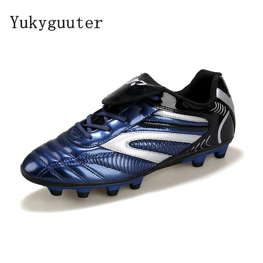 Men's Football Soccer Boots Athletic Shoes New Leather Large Size High Top Cleats Training Sneakers Comfortable