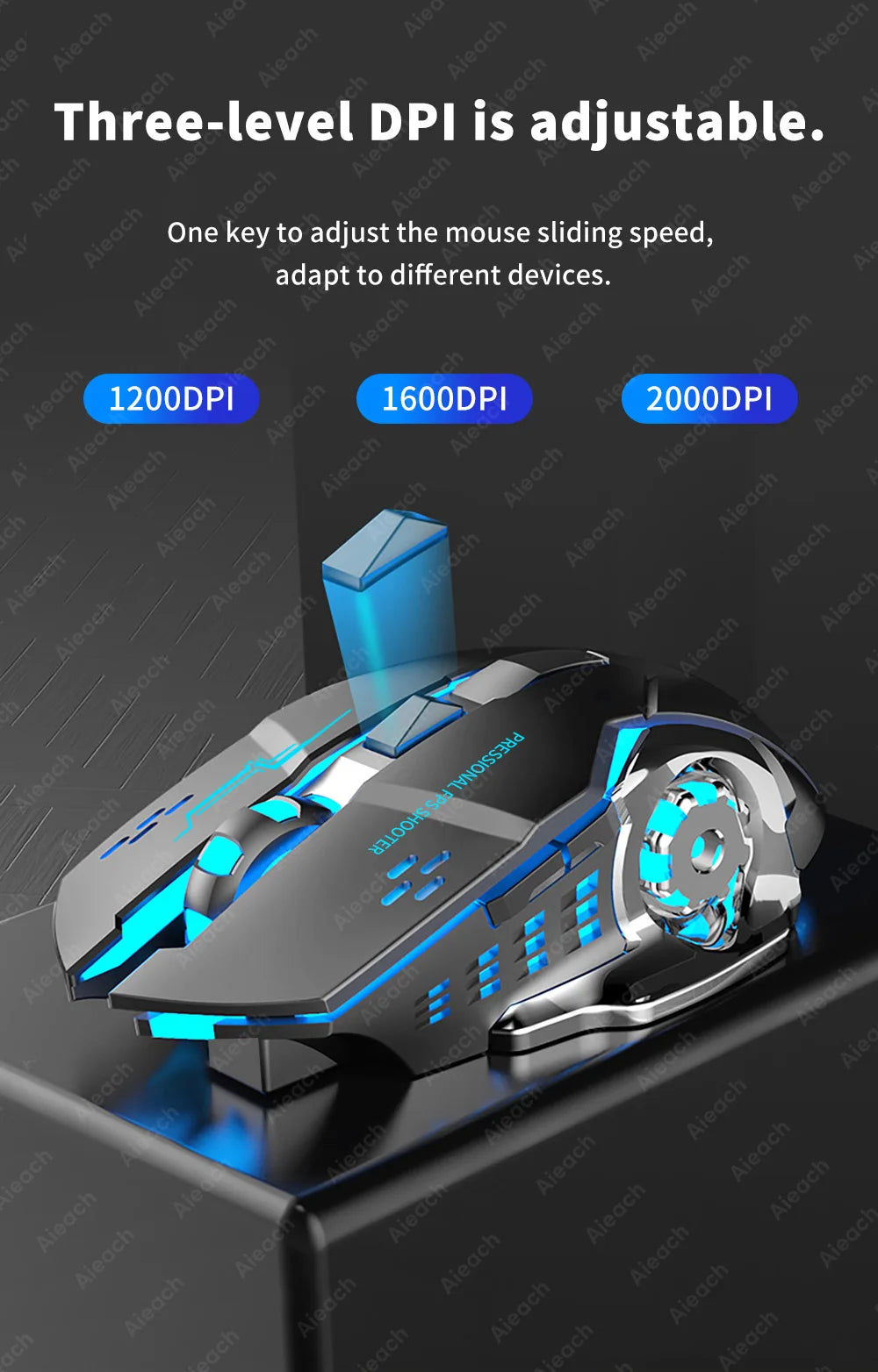 Rechargeable Wireless Mouse Gaming Computer Silent Bluetooth Mouse USB Mechanical E-Sports Backlight PC Gamer Mouse For Computer