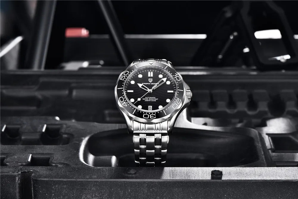 PAGANI DESIGN 2026 New V2 Waves 200M Orologio da immersione da uomo, automatico di lusso, con cristallo zaffiro AR