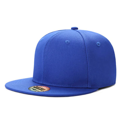 Cap Plain Snapback-kasket til voksne – Hip Hop-baseballkasket til mænd og kvinder – udendørs fritidskasket