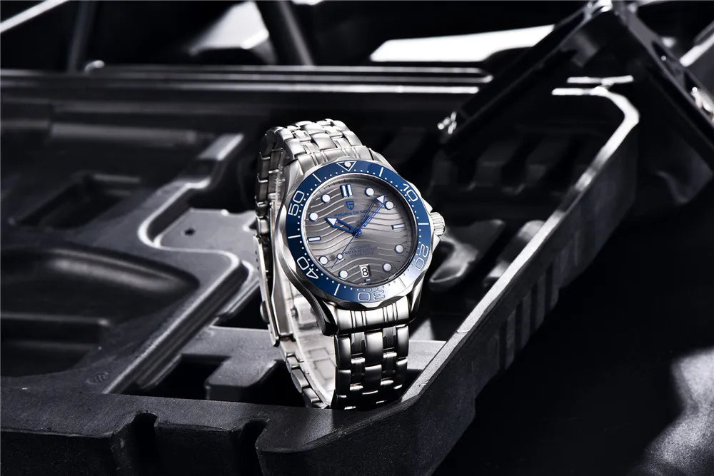 PAGANI DESIGN 2026 New V2 Waves 200M Orologio da immersione da uomo, automatico di lusso, con cristallo zaffiro AR