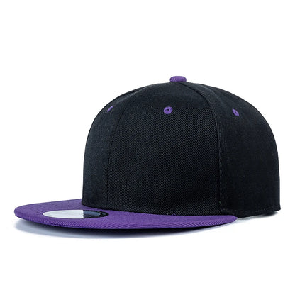 Cap Plain Snapback-kasket til voksne – Hip Hop-baseballkasket til mænd og kvinder – udendørs fritidskasket