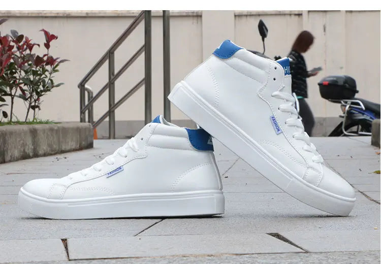 Men's Casual Skateboarding High Top Sneakers Sport Tennis Shoes Breathable Walking Street Shoes Men's Sneakers