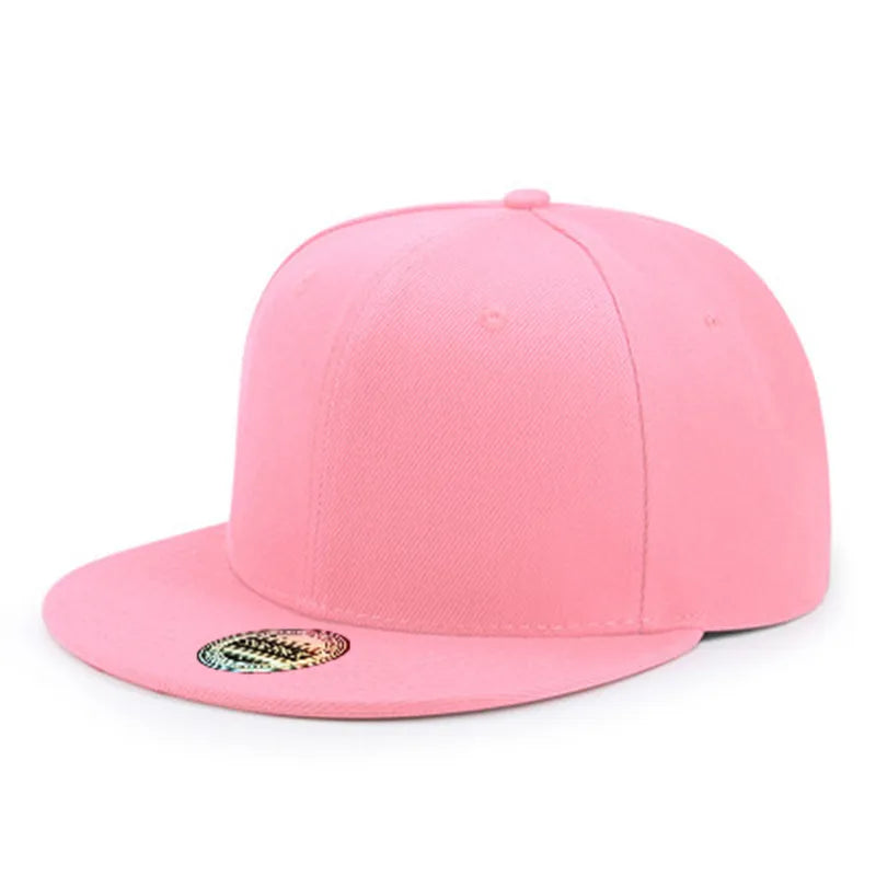 Cap Plain Snapback-kasket til voksne – Hip Hop-baseballkasket til mænd og kvinder – udendørs fritidskasket