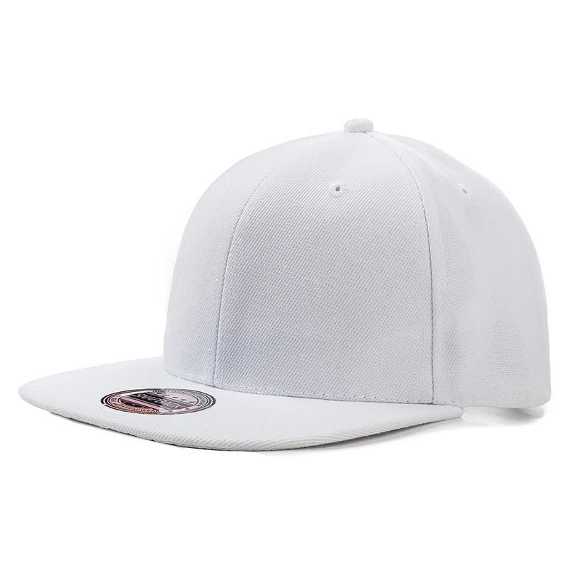 Cap Plain Snapback-kasket til voksne – Hip Hop-baseballkasket til mænd og kvinder – udendørs fritidskasket