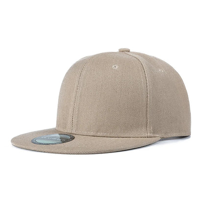 Cap Plain Snapback-kasket til voksne – Hip Hop-baseballkasket til mænd og kvinder – udendørs fritidskasket