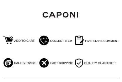 CAPONI Nylon Polarized Sunglasses High Quality Acetate Square Flat Design Sun Glasses For Men UV400 Protect Black Shades CP7499