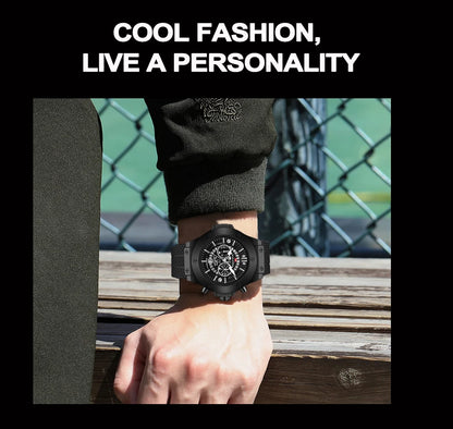 2023 New Men's Watch Top Brand Luxury Sports Silicone Strap Japanese Movement Calendar Quartz Waterproof Watch Relogio Masculino