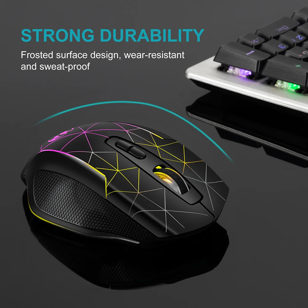 2.4G Rechargeable Wireless Mouse Gamer Gaming Mouse Computer Mouse Usb Ergonomic Mause With Backlight RGB Mice For Laptop PC