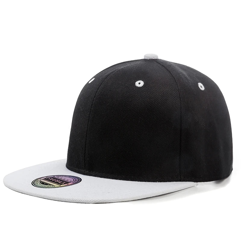 Cap Plain Snapback-kasket til voksne – Hip Hop-baseballkasket til mænd og kvinder – udendørs fritidskasket