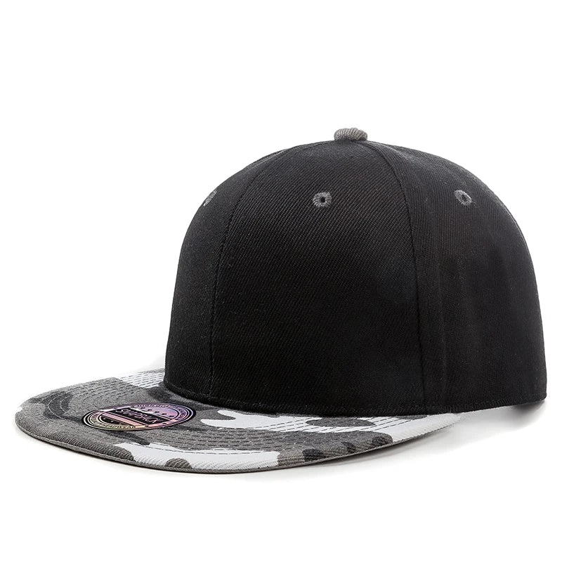 Cap Plain Snapback-kasket til voksne – Hip Hop-baseballkasket til mænd og kvinder – udendørs fritidskasket