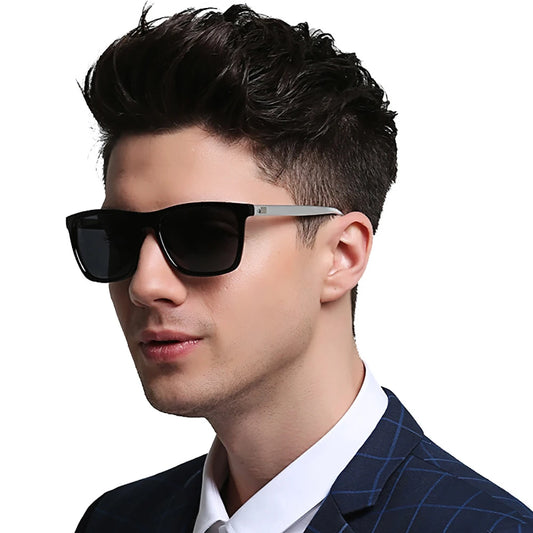 VIVIBEE Luxury Square Polarized Sunglasses Men Driving Blue Mirror Lens Classic Unisex Sun Glasses 2026 Trends Women Shades