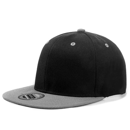 Cap Plain Snapback-kasket til voksne – Hip Hop-baseballkasket til mænd og kvinder – udendørs fritidskasket