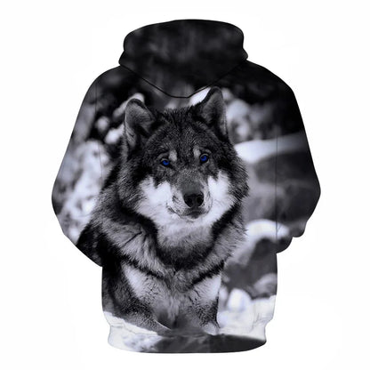 Cool Space Galaxy Wolf Hoodie Hoodies Men Bright Wolf Fashion Handsome Wolf Hoodies Spring Autumn Pullovers Sweatshirts Sweat