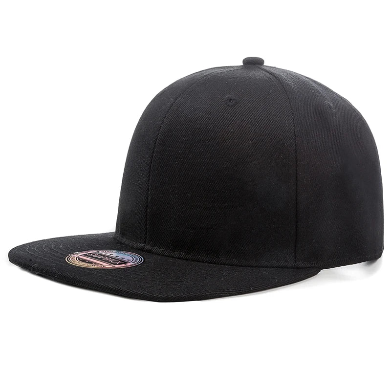 Cap Plain Snapback-kasket til voksne – Hip Hop-baseballkasket til mænd og kvinder – udendørs fritidskasket