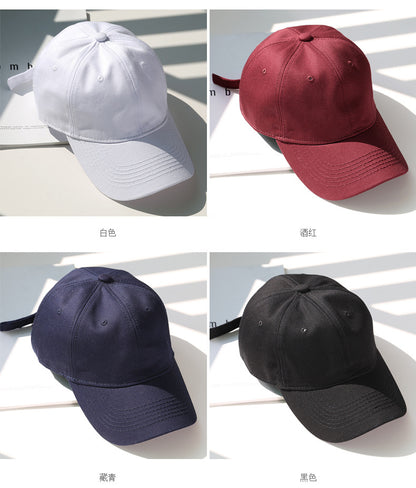 Custom Logo Cotton Soft Top Baseball Cap For Women Men Classics Simple Adjustable Dad Hat Outdoor Sport Dad Hats Wholesale