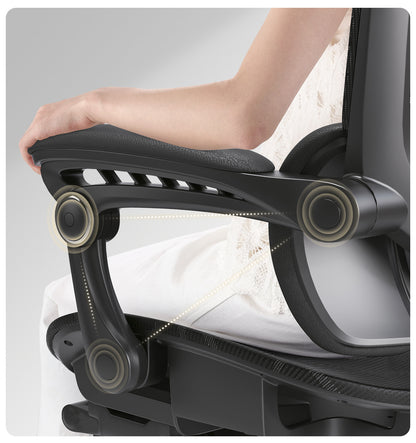 UVR Ergonomic Design Chair Household Reclining Stool Sedentary Comfort Mesh Office Chair Reclining Computer Game Chair Furniture